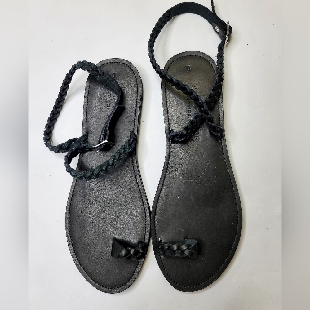 Genuine Leather braided Thong Sandals